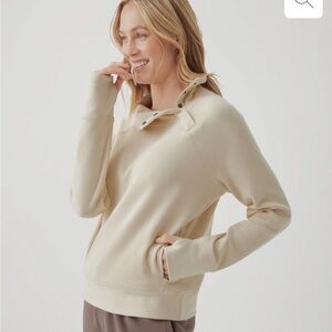 Pact Cream Cowl Neck Sweater